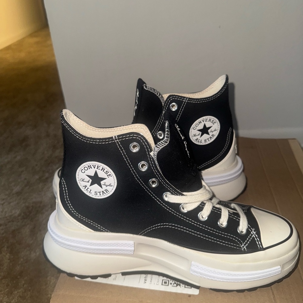 Converse Black and White Platform High-Tops